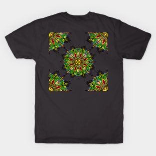 Mandala illustration, kaleidoscopic geometrical ornament. Art. T-Shirt